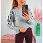 Jersey Gris Flores Negras
